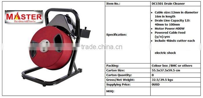 MASTER DC1501 drain pipe cleaner