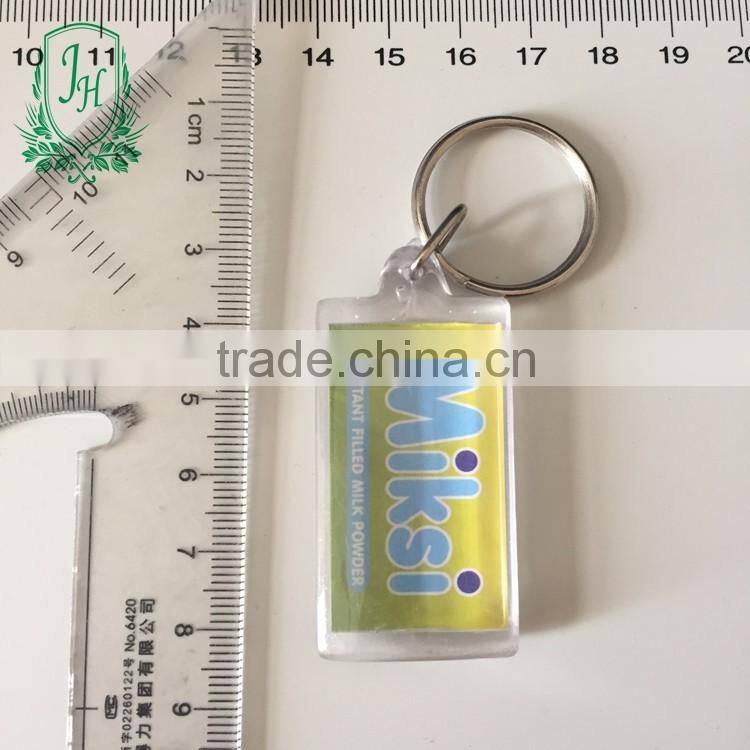 Photo insert transparent keychain acrylic photo round keychain printed chain
