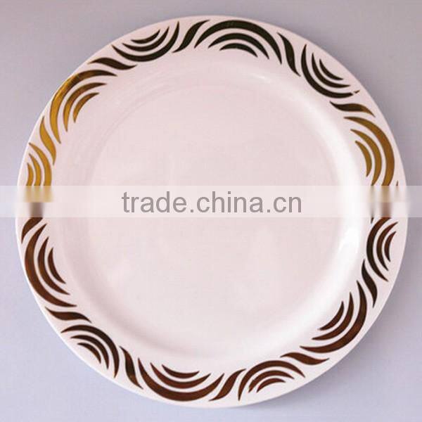 6'' Disposable PS Plate with Silver Rim