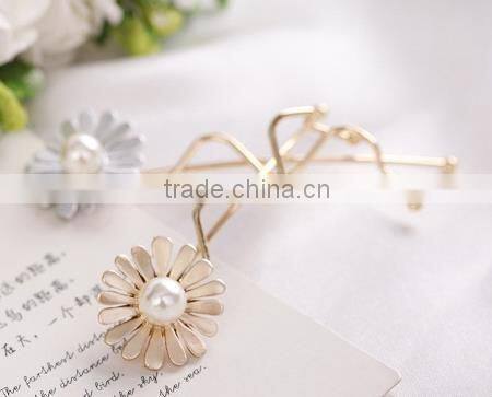 new fancy decorative flower beaded hair bobby pins hair clip