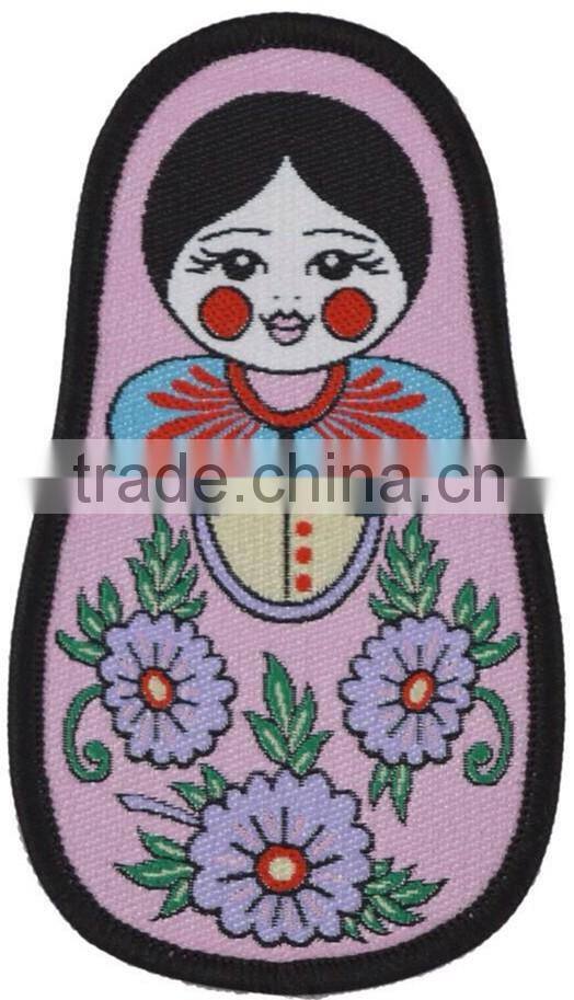 Beautiful high quality woven merrow border iron on paper on patches