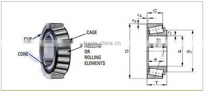 Drilling machine Japan NTN tapered roller bearing 30207 with size 35*72*17mm