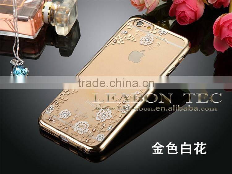 newUltra-thin for iphone 6 clear case 4.7 inch transparent 5.5 inch TPU cell phone case electroplating cheap TPU for Iphone 6/6s