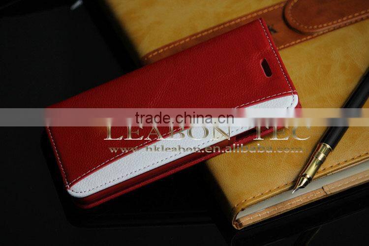 Wholesale new hot selling For iPhone 6 plus real leather case nice price made in China