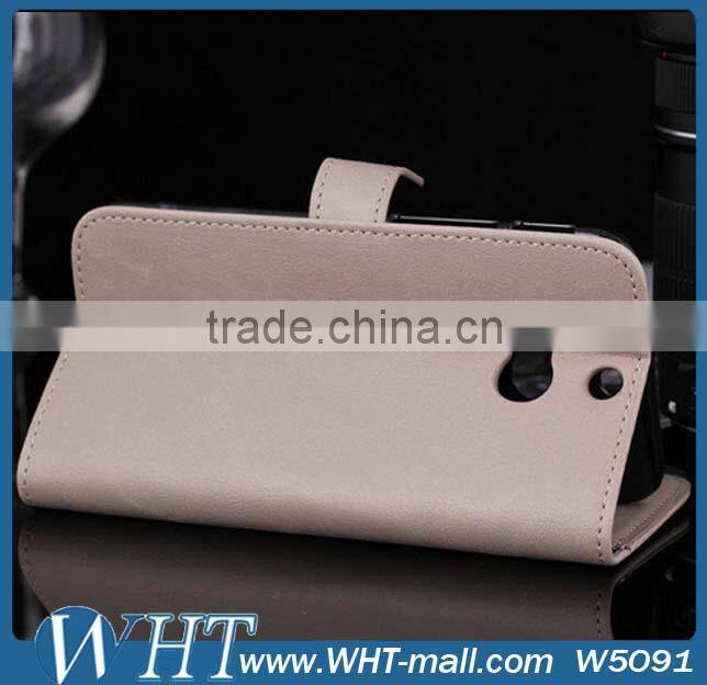 China Wholesale Mobile Accessory for Smartphone Leather Case for HTC One 2 M8