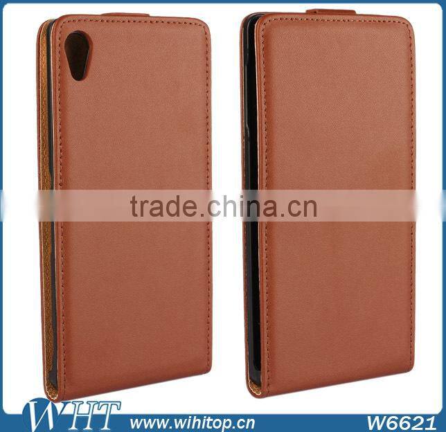 Fancy Cell Phone Case Magnetic PU Leather Vertical Flip Case for Sony Xperia Z4