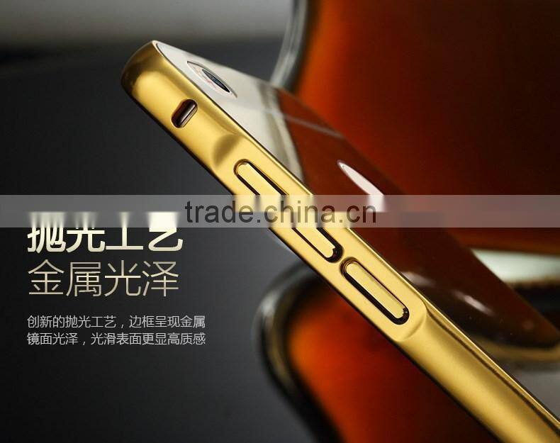 Aluminum Metal Bumper And Mirror PC Back Phone Case Cover For Xiaomi MI 5 For Mi 4S