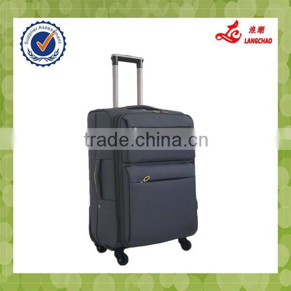 Durable 600D High Quality Real Push Trolley 4 Wheels Trolley Luggage Bag