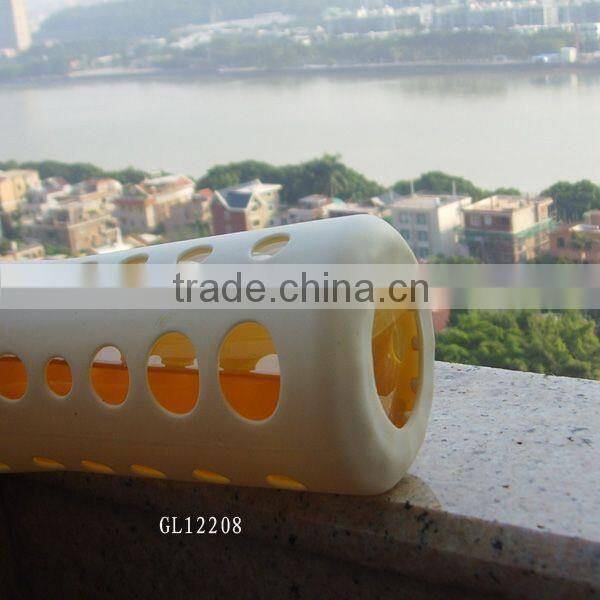 wide top opening silicone lid pyrex glass drinking bottle