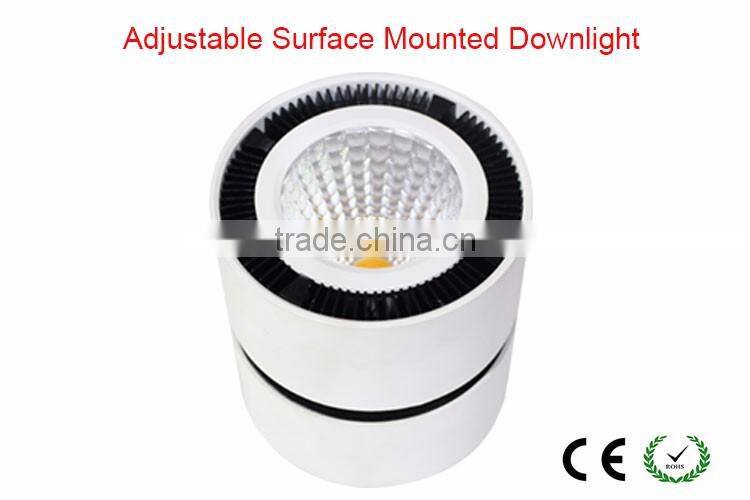 SAA Approved White/chrome LED Surface Mounted Downlight with 12w