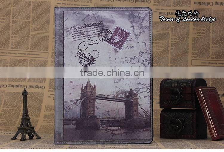 unique design for ipad air case ,British style book style case