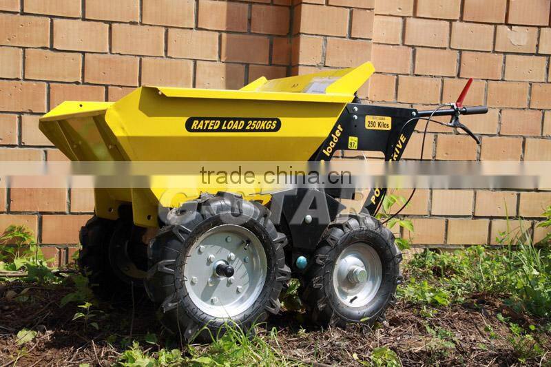 BY250 garden tracked power barrow 250kg loading power barrow