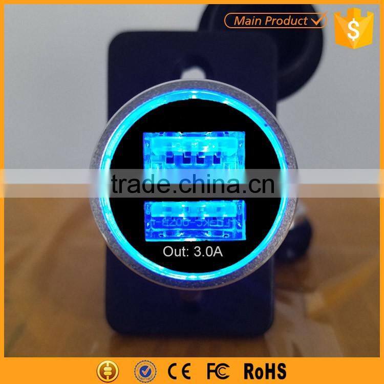5V3A dual usb qc 3.0 car charger for iphone