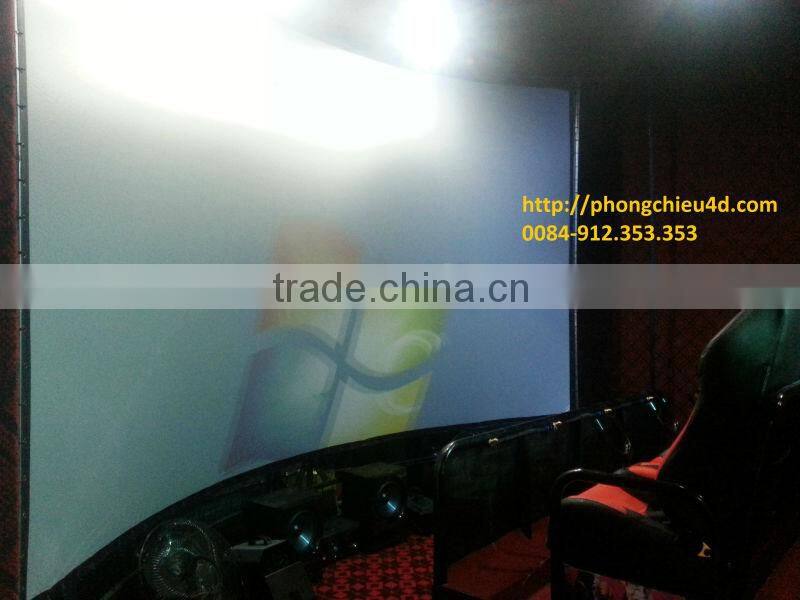 6d cinema with 3D image, curved screen. So impressive!