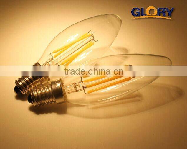 changzhou glory importer C35 2W 200lm E14 base led candle lighting from china