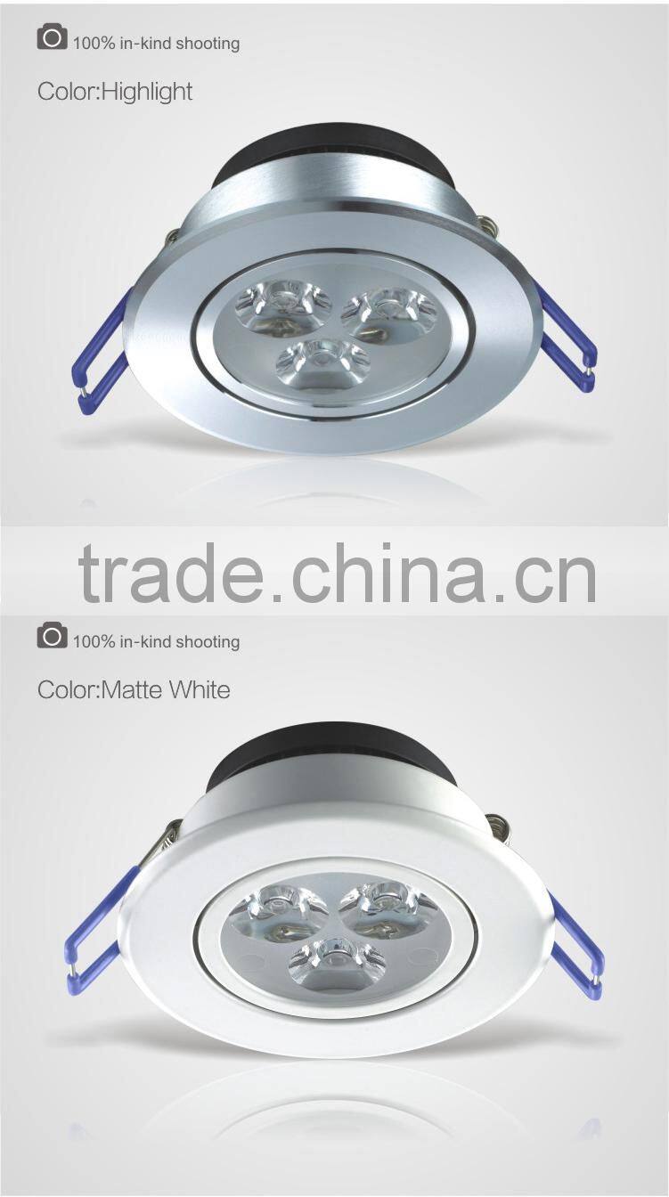 Aluminum Highlight/ Matt white finish 3W 5W 7W 9W 12W led spot light