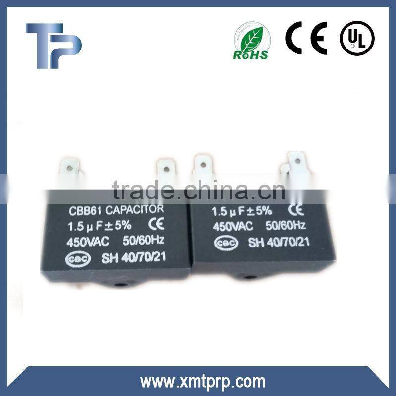 AC motor running capacitor CBB61 for fan motor