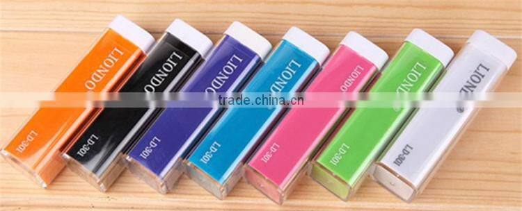 new lipstick 2600mah power bank alkaline
