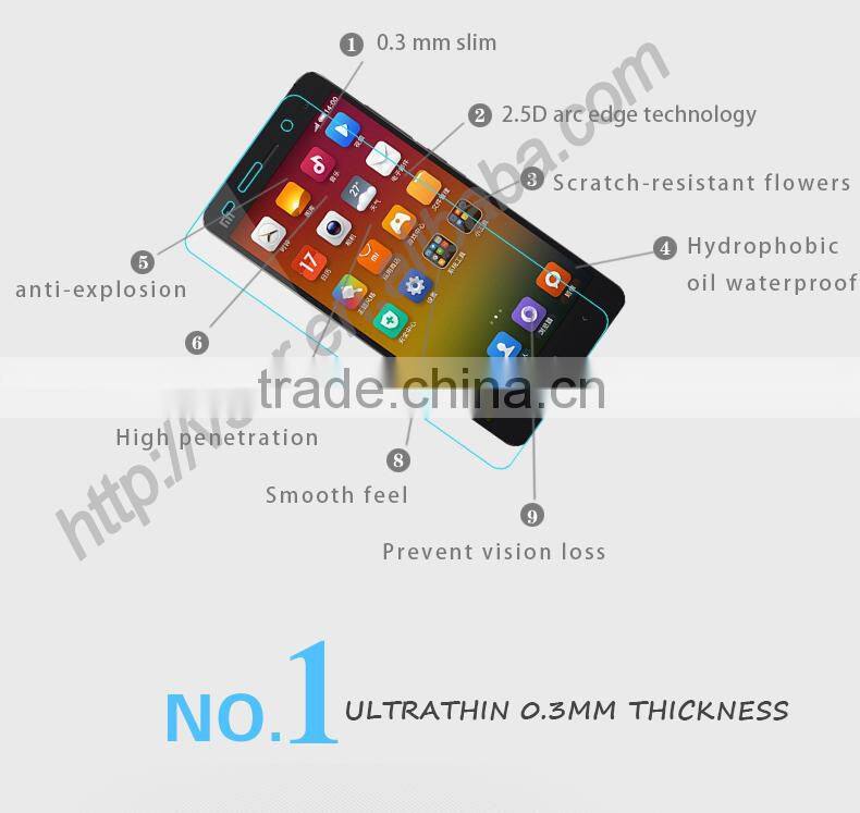 cellphone screen protector factory premium tempered glass for red mi 2