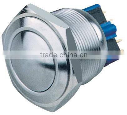 Domed Momentary Push Button Switch 25mm Stainless Steel