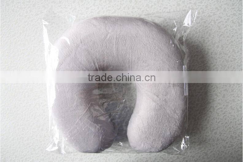 100% polyester u shape pillow for neck pillow memory foam travel neck pillow LS-U-014-D