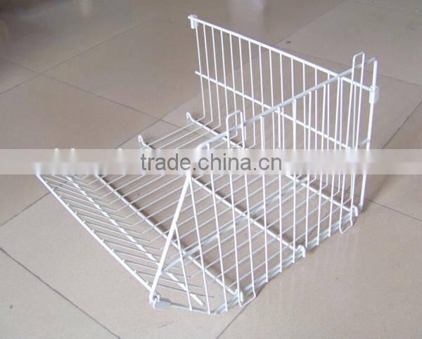 5 Tiers Rolling Wire Basket Storage Display Rack for Supermarket