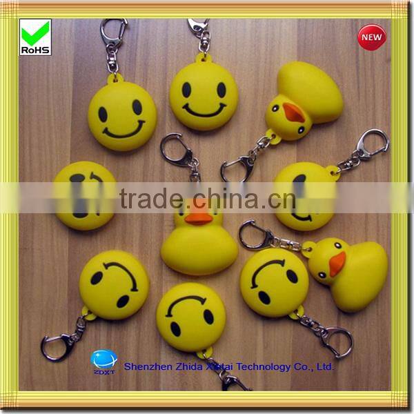 China factory price LED silicone key chain rings bulk