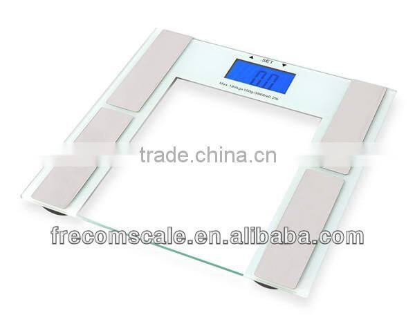180kg digital body fat analyze scale can memory 10 users and measure body fat percent, BMI, BMR, humidity, bone