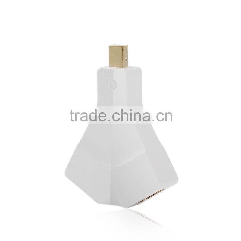 Mini DisplayPort 1.2 Thunderbolt DP to VGA & HDMI Combo Adapter 2-in-1 for Apple