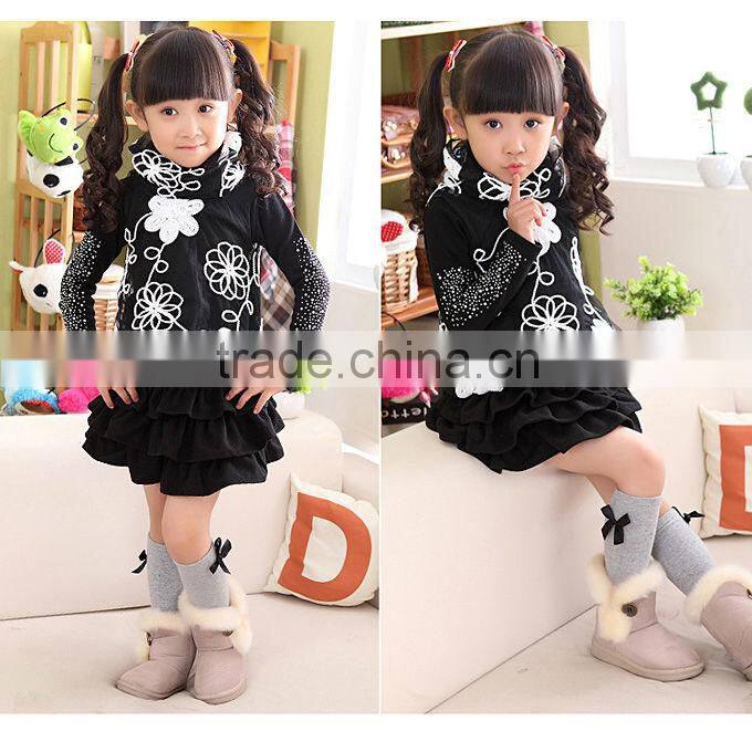 2015 Newest Korea Style Baby Kids Skirt Fall And Winter Woolen Fashion Layered Girl Mini Skirt For Children Wholesale ST40828-8