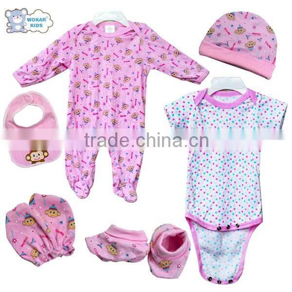 2016 latest newborn baby gift set plain baby rompers