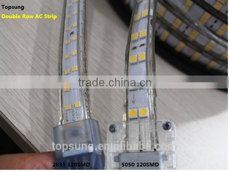 110v double row 2835 led tape 220v warm white ribbon 2014 new strip 120smd/M