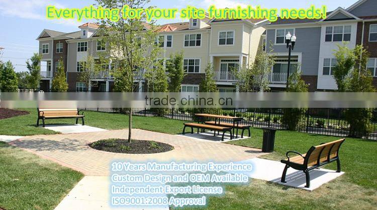 Powder coated classic metal outdoor garbage bin,outside garbage bin/dustbin with cover