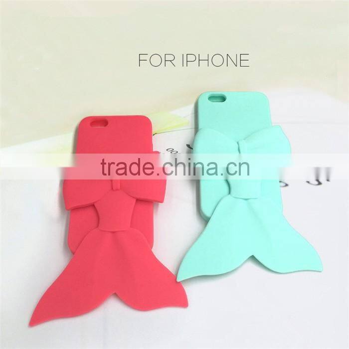 The little mermaid tail Newest cute style universal silicone phone case for iphone, Beauty custom universal silicone phone case