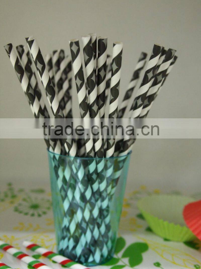 Disposable straw paper with different colors and sizes