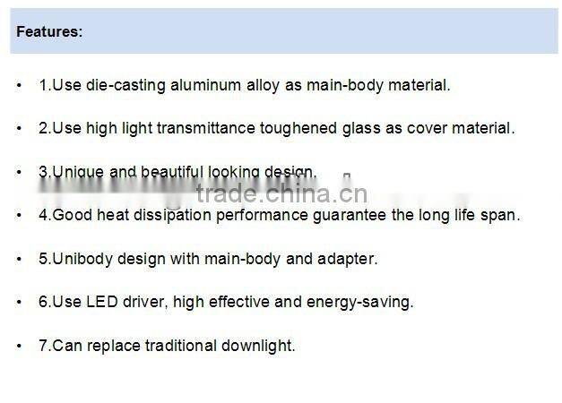 Three color adjustable round/square panel light 3" 4" 6" 6W--18W(TongDa)