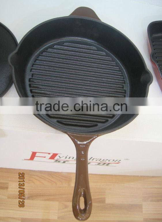 cast iron enamel griddle and roaster