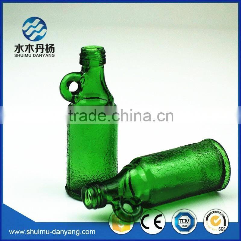 Green color 50ml liquor bottle glass wine bottle