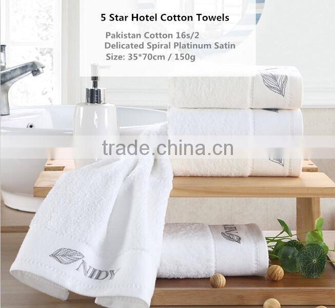 100% Cotton 16s Good Water Absorbent Wholesale White Hotel Spa Towels