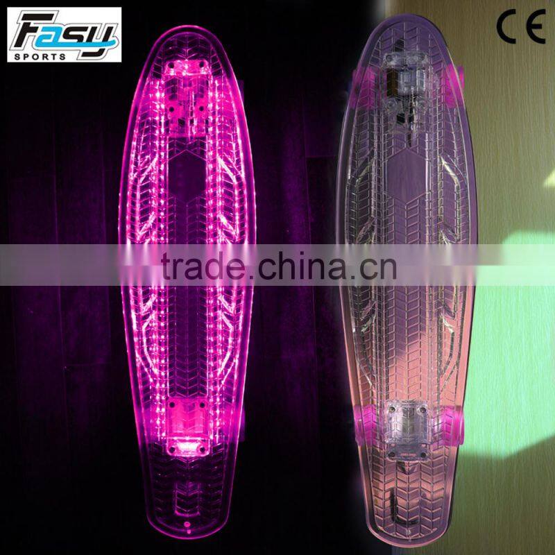 Fasy cheapest durable plastic PC skateboard