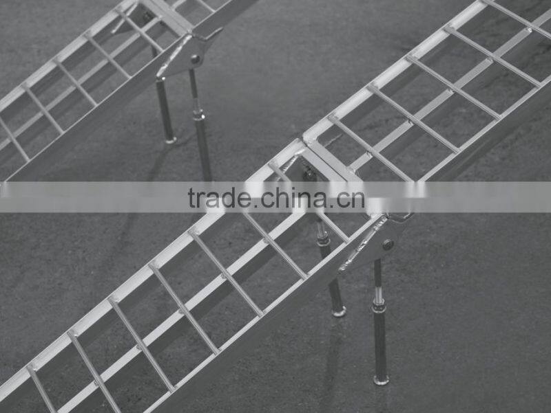 cheap high quality aluminum motorcycle ramp with adjustable legs on sales