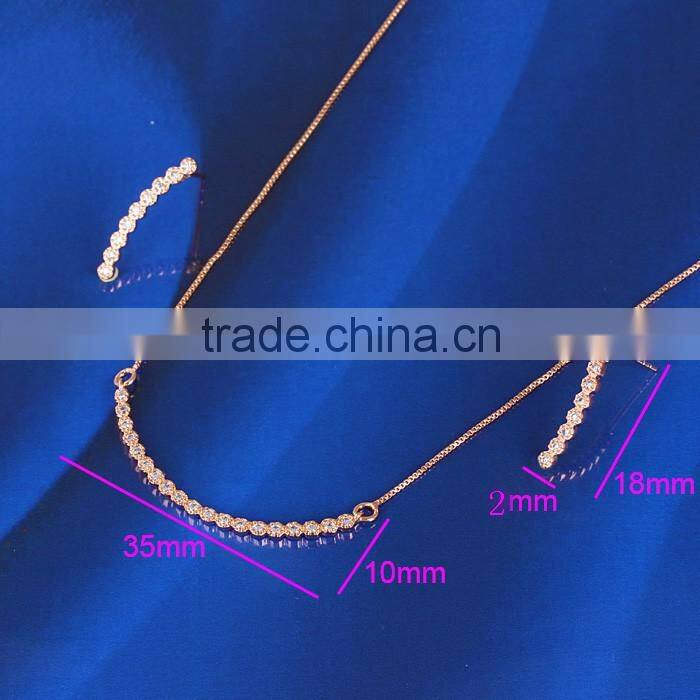 multi stone ring shape jewelry 2016 woman wedding fashion rose gold necklace earring jewelry set