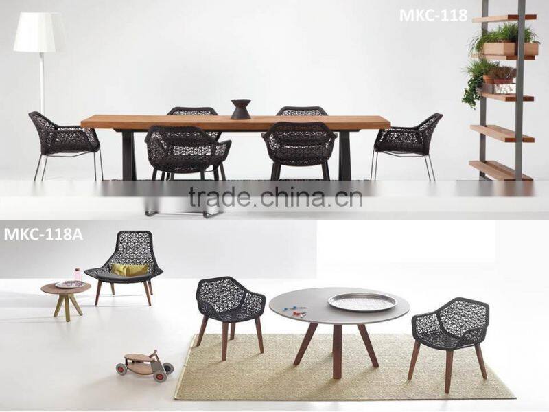 2015 Hot sale poly rattan new style dining set -Wicker synthetic rattan dining table and chair -Outdoor dining room furniture