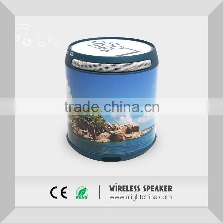 Customized Logo program Led light wireless speaker, promotional led wireless speaker light