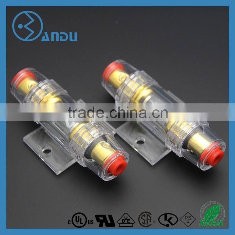 Audio fuse and fuse holder golden plated 10*38mm glass fuse
