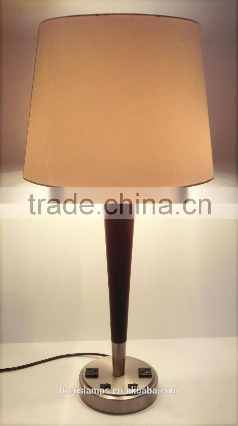Modern great design of metal and fabric table/desk lamp export from Guangdong