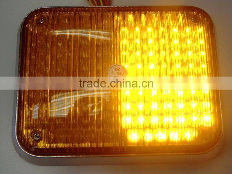 LED Ambulance Emergency Strobe Light/LED Security Emergency Flash Strobe light(SR-AE-065H-LED-Amber)W Chrome Frame & Rubber Base