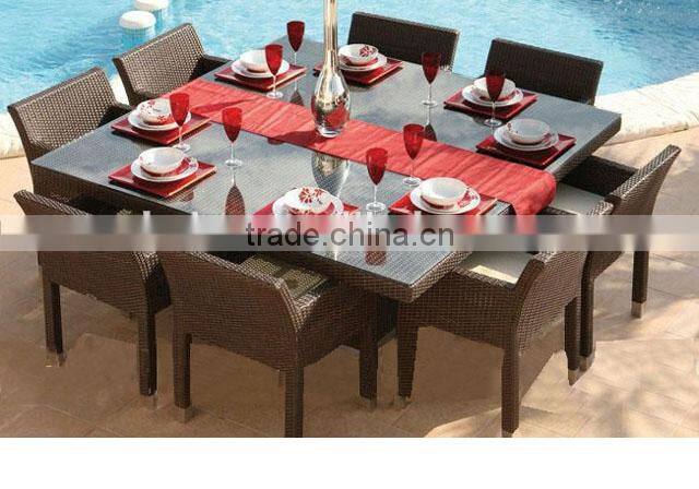2014 New Product Outdoor Living Patio Furniuture rattan dining table set