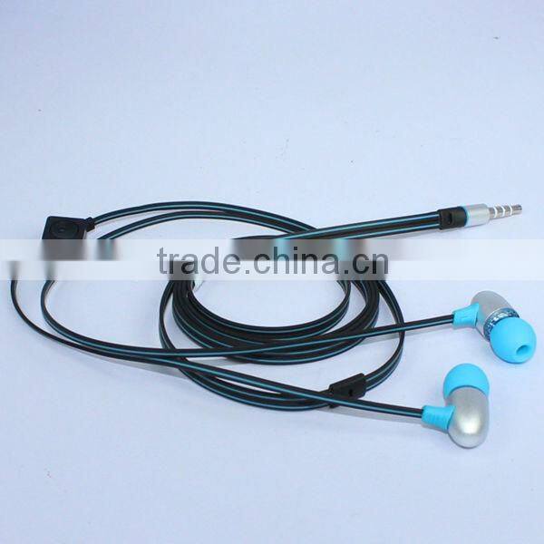 Colorful earhuds metal earpods with mic for cell phone