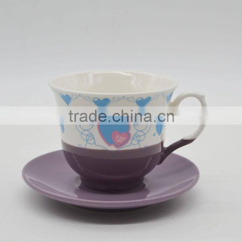 Ceramic mug and saucer tea cup coffee cup for homeuse